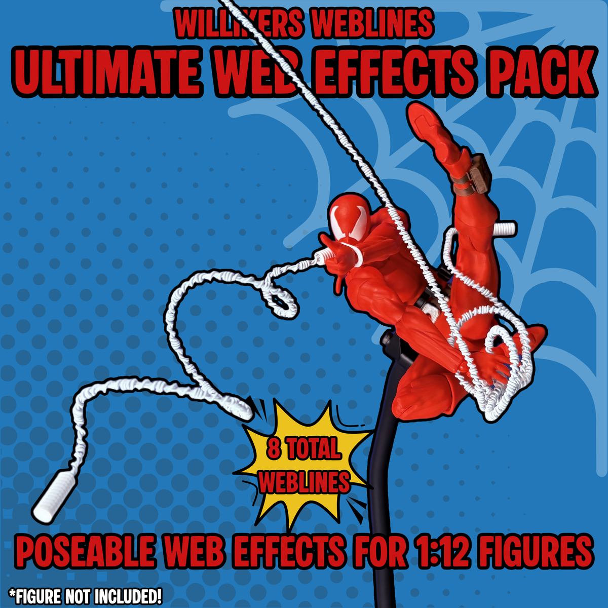 Ultimate Poseable Web Effects Pack for 1:12 Action Figures