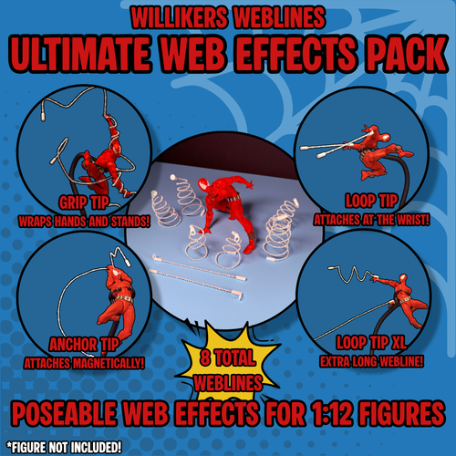 Ultimate Poseable Web Effects Pack for 1:12 Action Figures