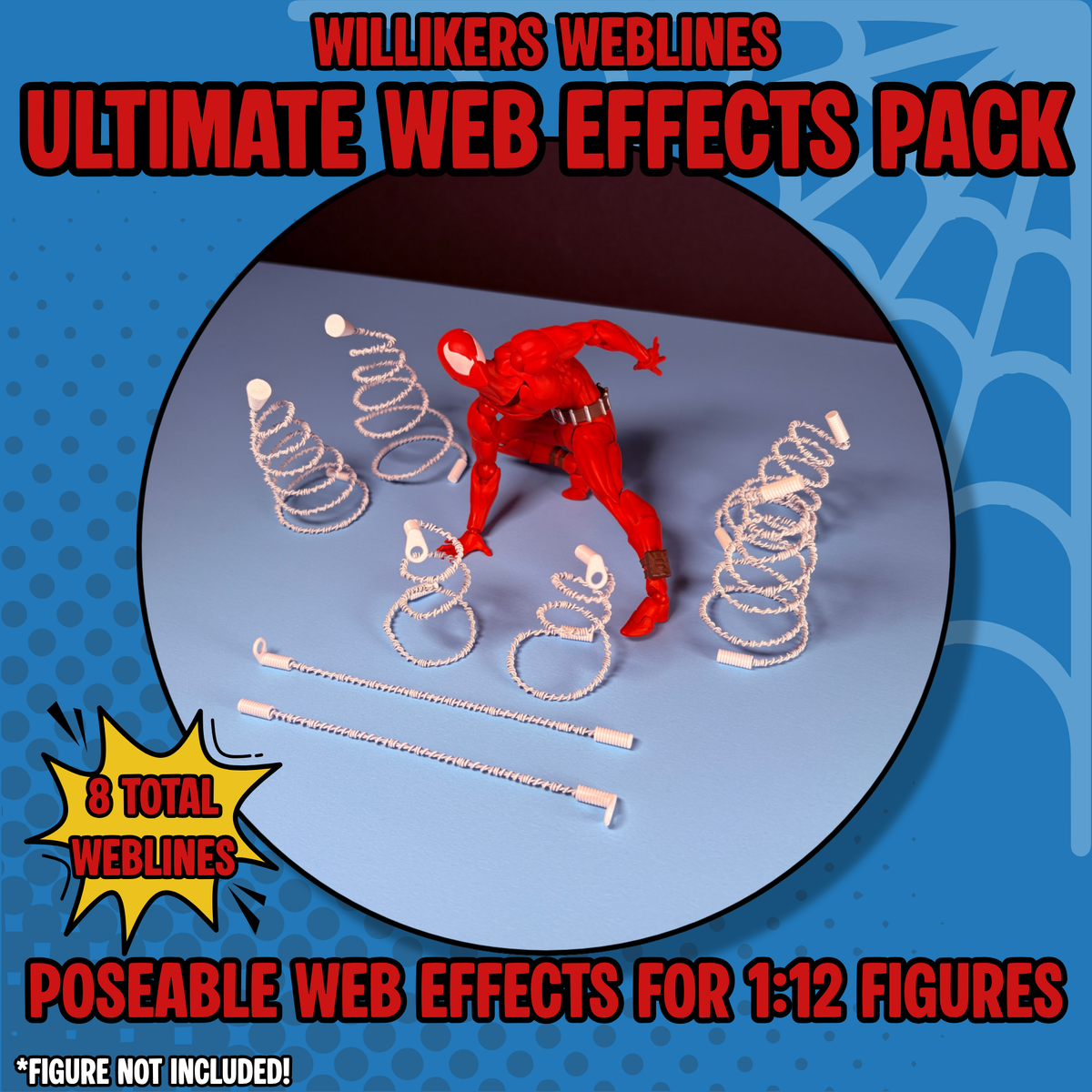 Ultimate Poseable Web Effects Pack for 1:12 Action Figures
